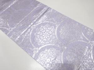 花青海波模様織り出し　リバーシブル全通袋帯